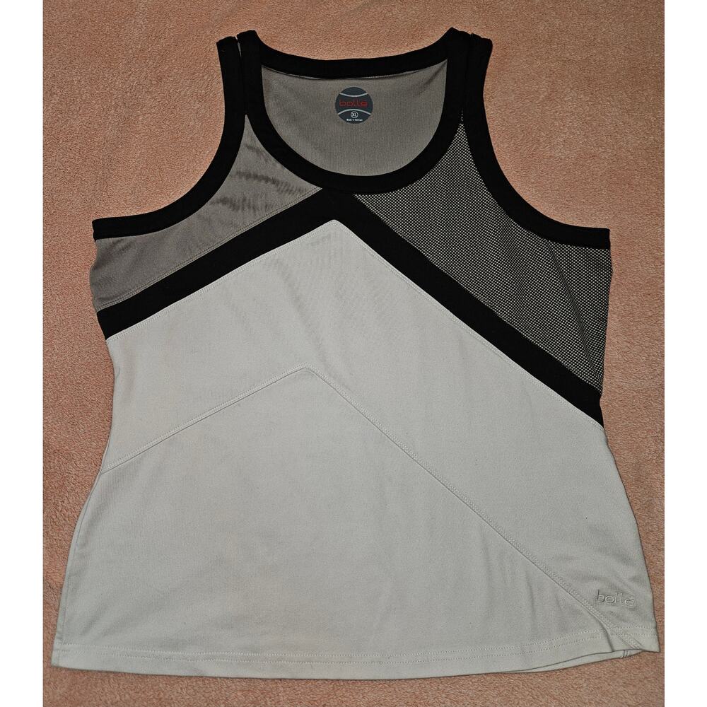 Bollé Women's Athletic Tank Top Size XL Gray Black Mesh